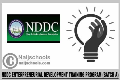 NDDC Enterpreneurial Development Training Program (BATCH A)