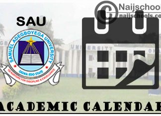 SAU Academic Calendar 2023/24 Session 1st/2nd Semester