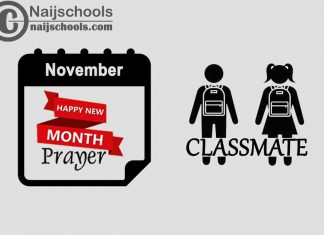 18 Happy New Month Prayer for Your Classmate in November 2023