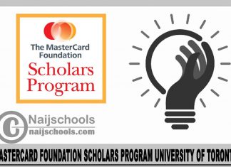 Mastercard Foundation Scholars Program University of Toronto 2023