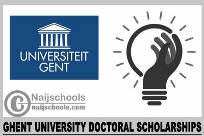 Ghent University Doctoral Scholarships 2024