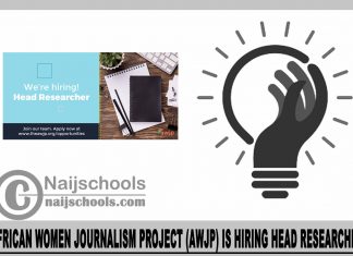 African Women Journalism Project (AWJP) is hiring Head Researcher