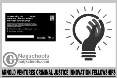  Arnold Ventures Criminal Justice Innovation Fellowships 2024