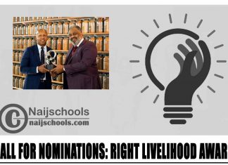 Call for Nominations: Right Livelihood Award 2024