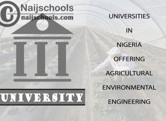 Nigeria Universities Offering Agricultural Environmental Engineering