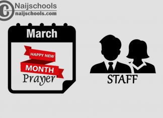 18 Happy New Month Prayer for Your Staff in March