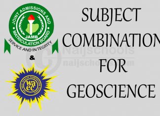 JAMB and WAEC Subject Combination for Geoscience