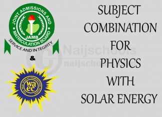JAMB & WAEC Subject Combination for Physics with Solar Energy
