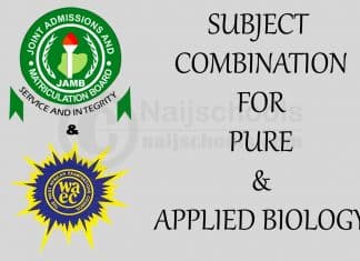 JAMB & WAEC Subject Combination for Pure & Applied Biology