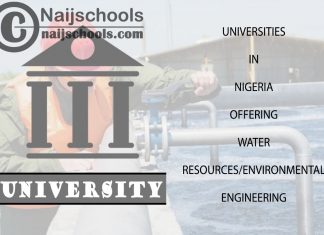 Universities Offering Water Resources/Environmental Engineering