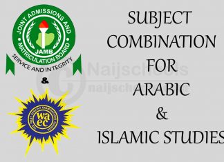 JAMB & WAEC Subject Combination for Arabic & Islamic Studies