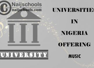 List of Universities in Nigeria Offering Music