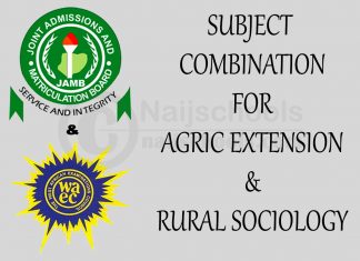 Subject Combination for Agric Extension & Rural Sociology