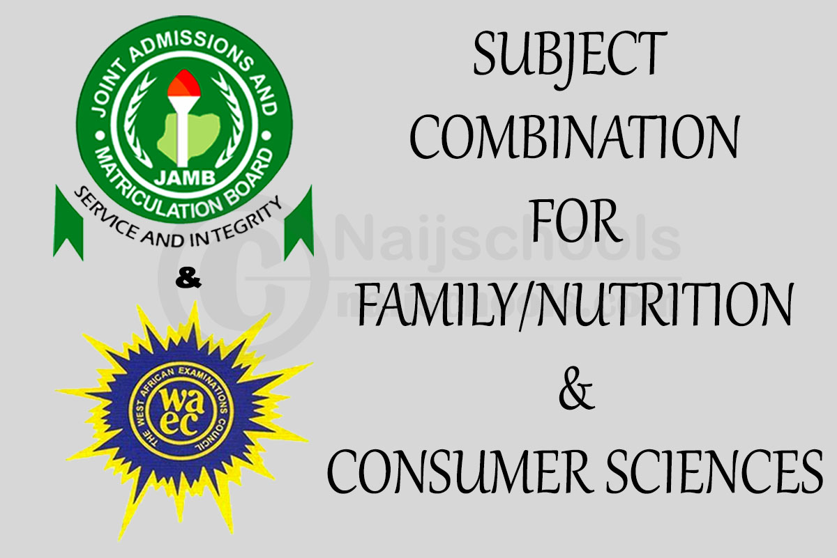 Subject Combination for Family/Nutrition & Consumer Sciences