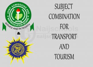 JAMB and WAEC Subject Combination for Transport and Tourism