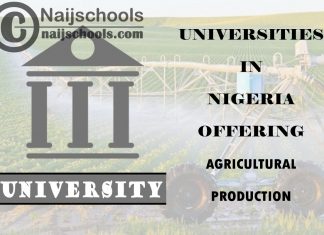 List of Universities in Nigeria Offering Agricultural Production