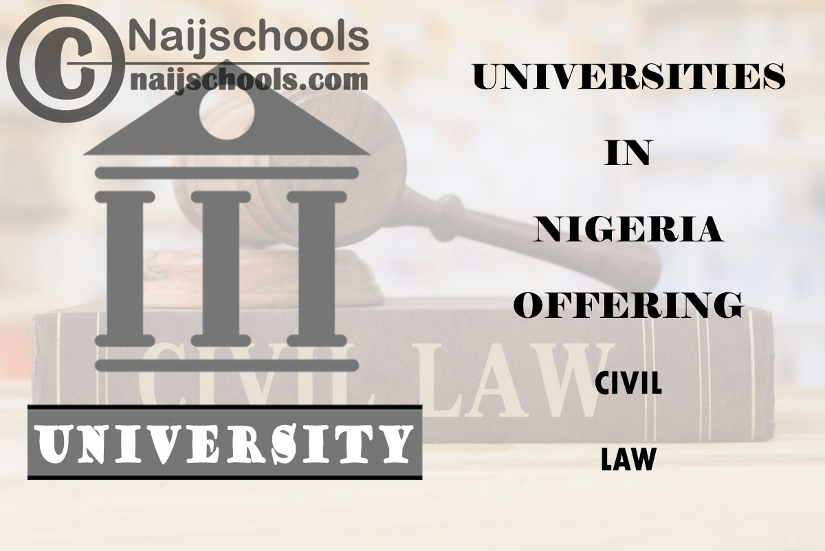 List of Universities in Nigeria Offering Civil Law