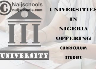List of Universities in Nigeria Offering Curriculum Studies