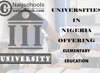 List of Universities in Nigeria Offering Elementary Education