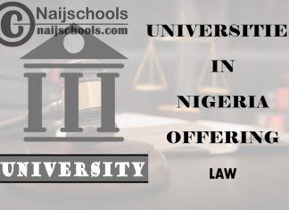 List of Universities in Nigeria Offering Law