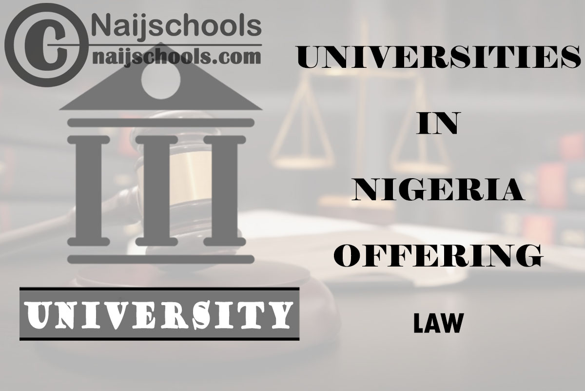 List of Universities in Nigeria Offering Law