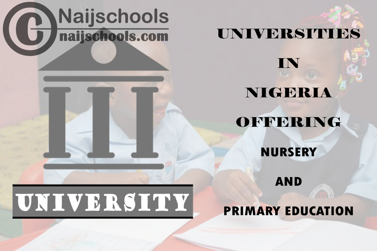 Universities in Nigeria Offering Nursery and Primary Education
