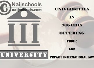 Universities in Nigeria Offering Public and Private International Law