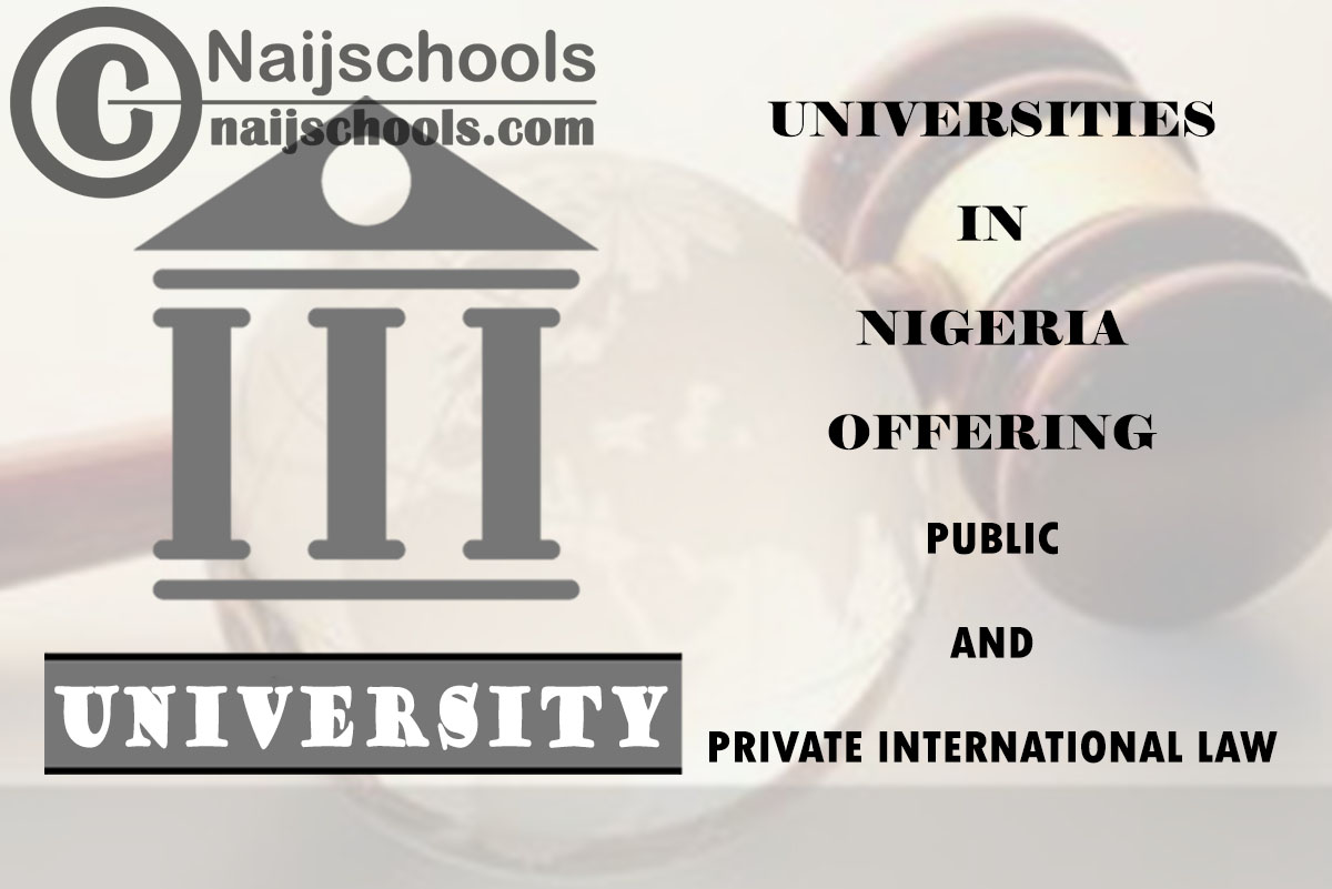 Universities in Nigeria Offering Public and Private International Law