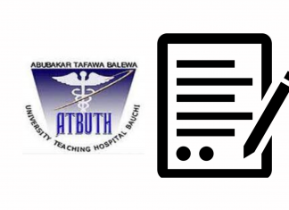 ATBUTH Post Basic Perioperative Nursing Admission Form
