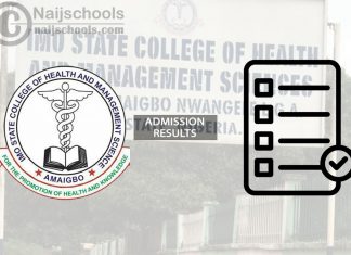 IMCOHAMS Admission Results for 2024/2025 Academic Session