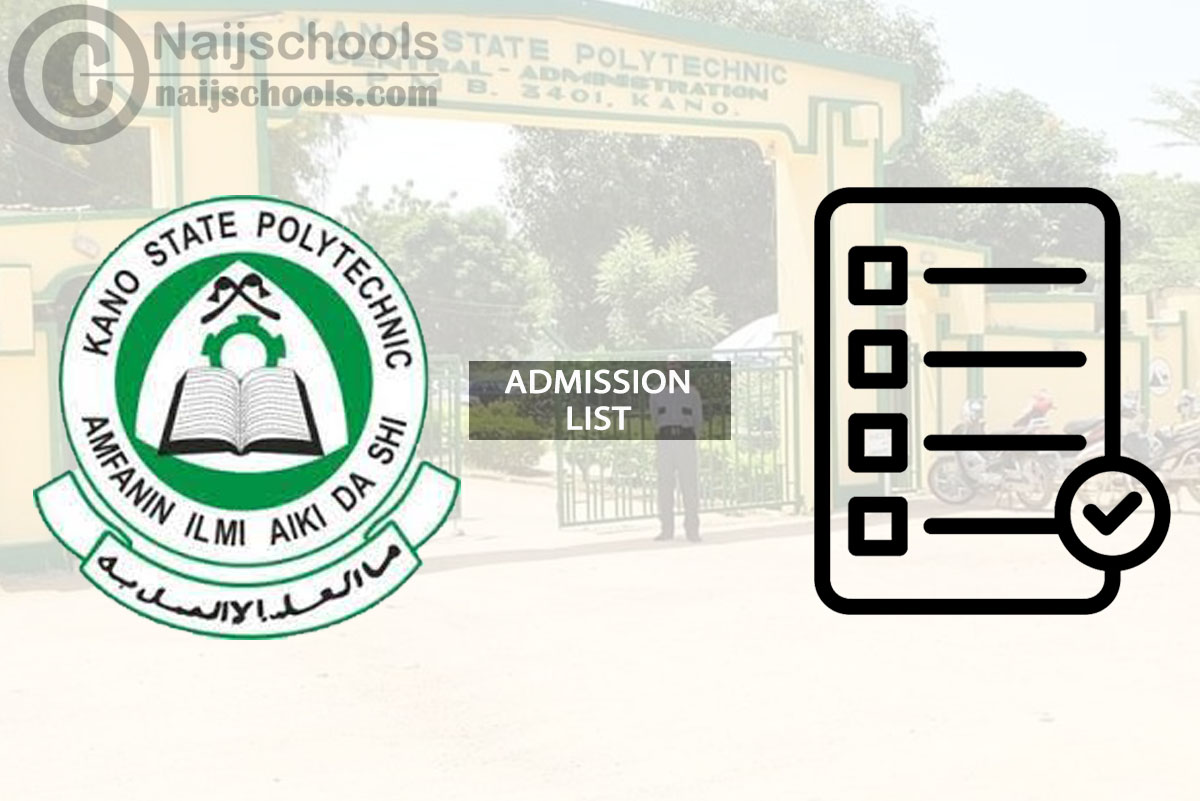 Kano State Poly Admission List for 2023/2024 Academic Session