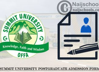 Summit University Postgraduate Admission Form 2024/2025
