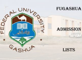 FUGASHUA Admission Lists for 2023/2024 Academic Session