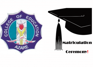 Aminu Saleh Matriculation Date for 2023/2024 Academic Session