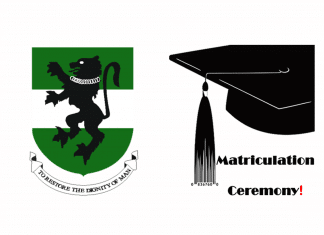 UNN Matriculation Date for 2023/2024 Academic Session