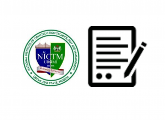 NICTM HND Full-Time Admission Form 2024/2025 Session